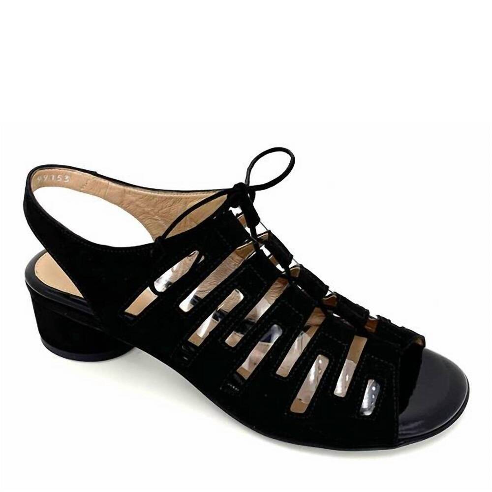 NEW BEAUTIFEEL women's payton sandal in black suede
